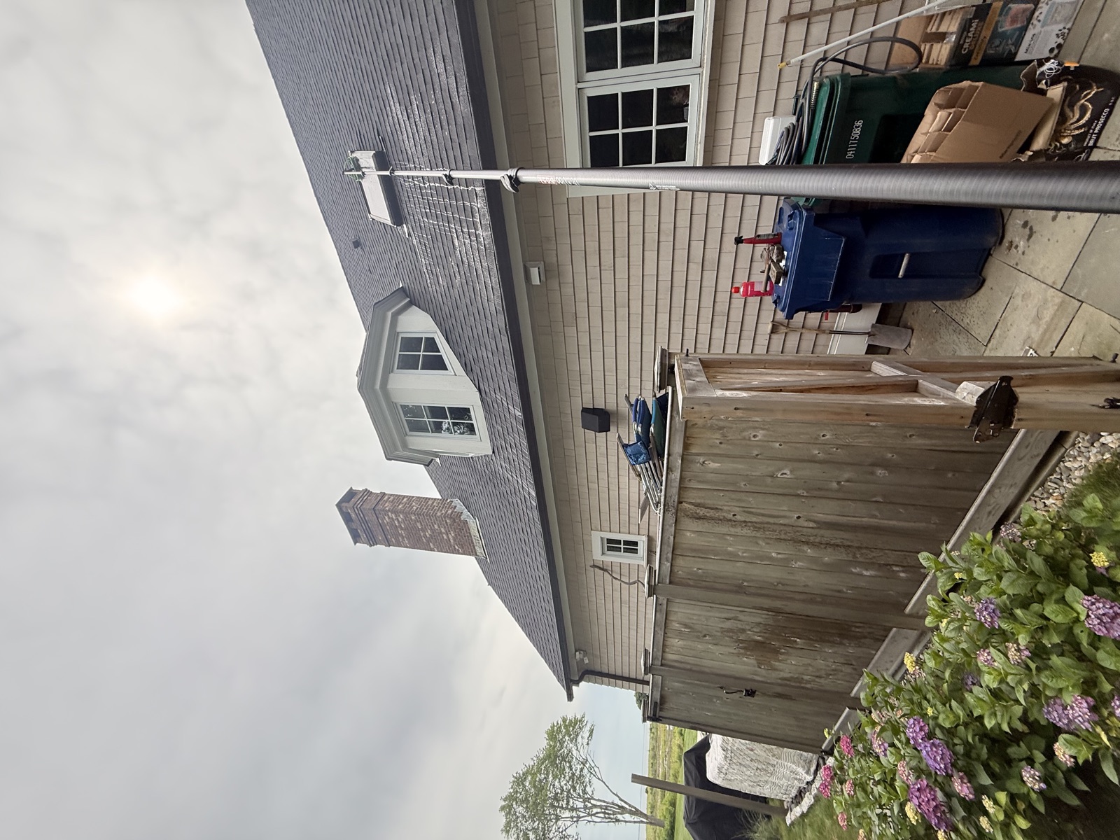 Gray shingle Connecticut home with cleaned dormer windows, Clear View