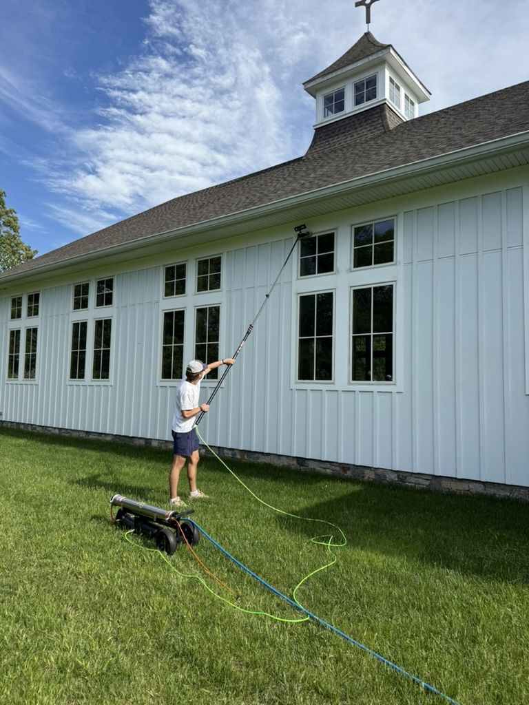 Exterior window cleaning by Clear View Window Co. in Connecticut