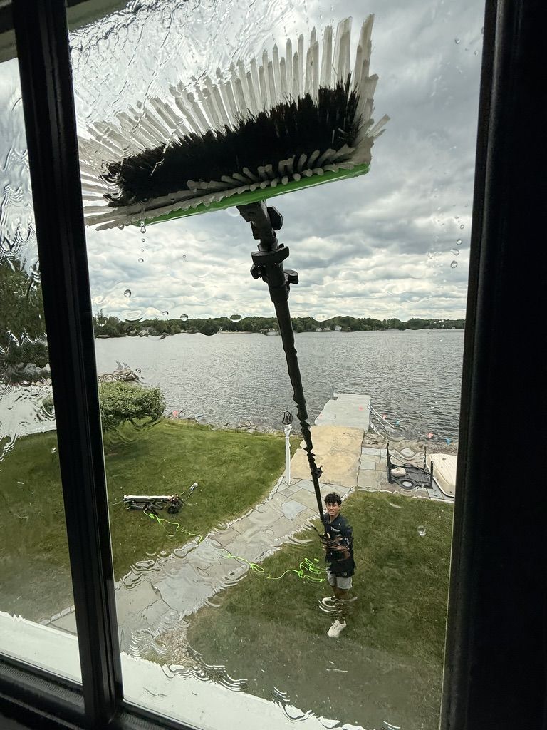 Exterior window cleaning by Clear View Window Co. in Connecticut