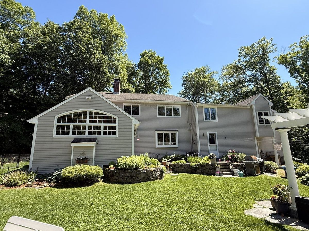 Exterior window cleaning with water-fed pole by Clear View Window Co. in Connecticut