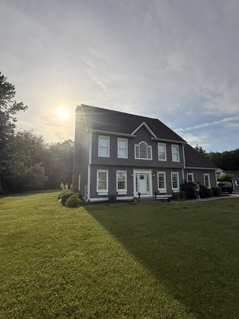 Arched feature window cleaning by Clear View Window Co. in Connecticut