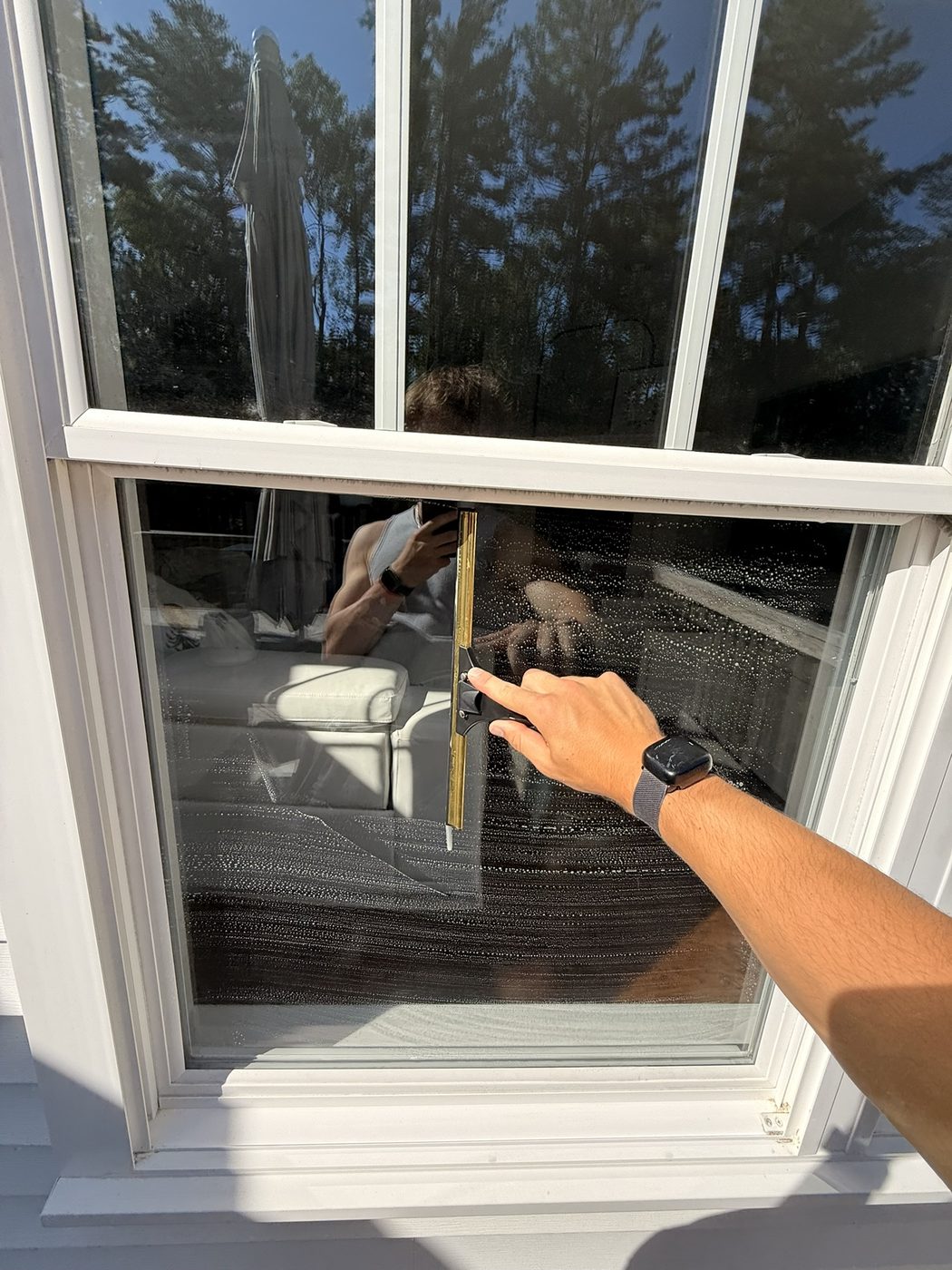 Colonial home at sunset cleaned by Clear View Window Co. in Connecticut