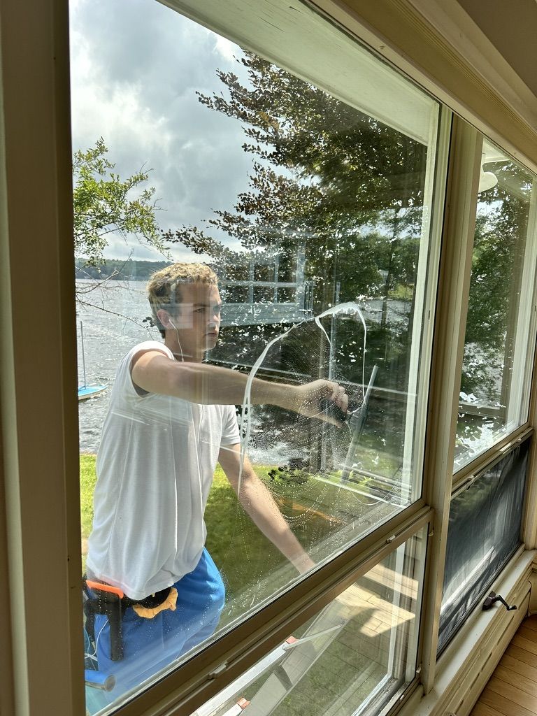 Exterior window cleaning by Clear View Window Co. in Connecticut